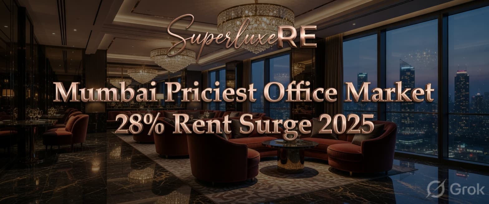 Mumbai Becomes India's Priciest Office Market: 28% Rent Surge to ₹168/Sq Ft | SuperLuxeRE