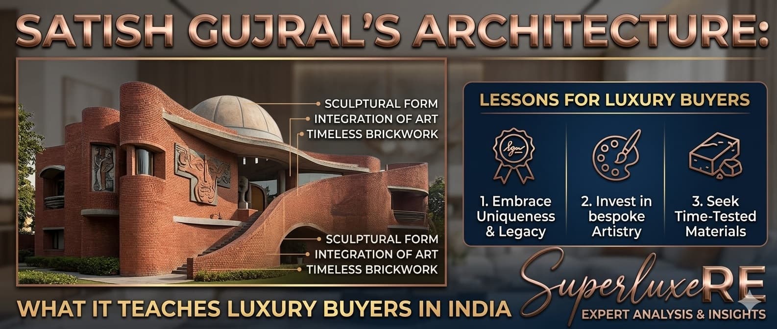 Satish Gujral's Architecture — What It Teaches Luxury Buyers