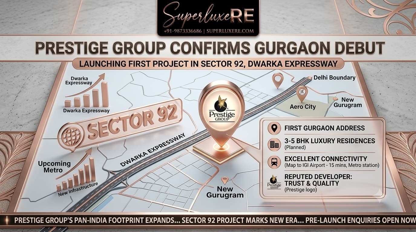 Prestige Group Is Coming to Gurgaon — ₹6,800 Crore : What It Means for Dwarka Expressway Buyers in 2026