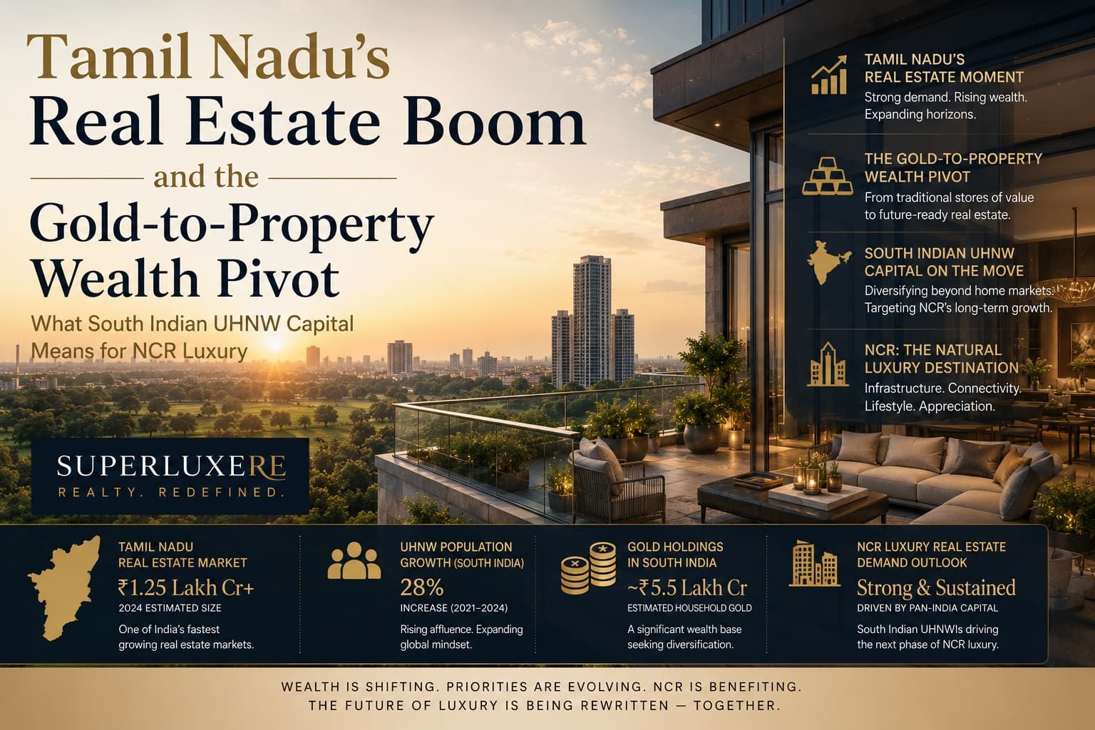 Gold-to-Property Wealth Pivot — What South Indian UHNW Capital Means for NCR Luxury