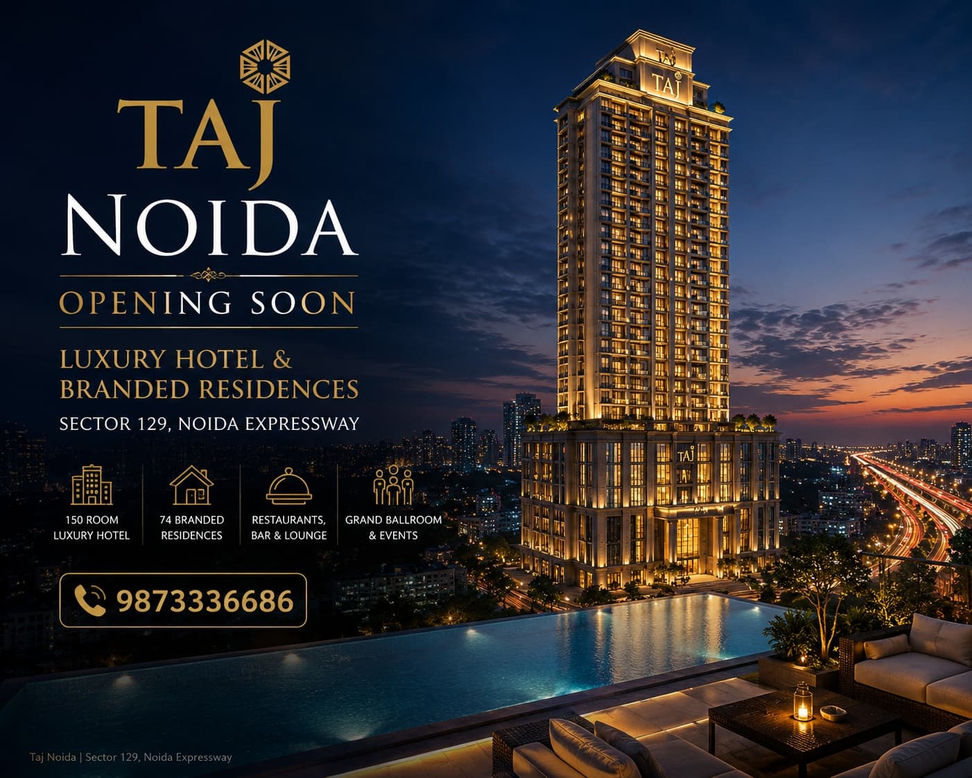 Gulshan Taj Hotel Noida: The City's First Taj — What It Brings to Sector 129, When It Opens, and the 74 Homes Above It