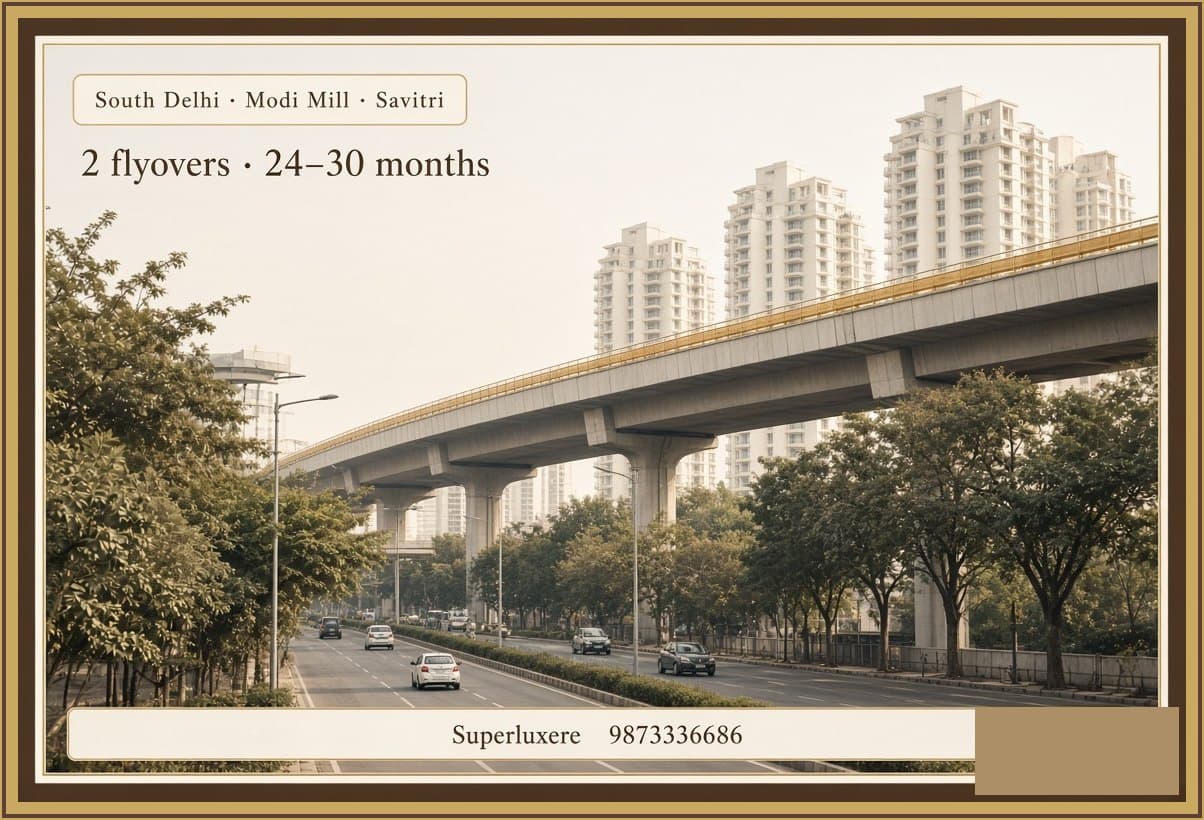 South Delhi Flyovers | Modi Mill to Kalkaji and Savitri Cinema in 24–30 Months